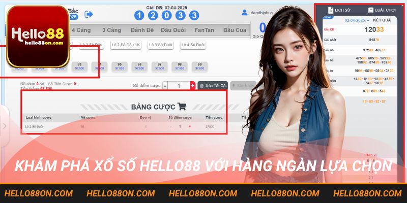 Khám phá xổ số HELLO88 với hàng ngàn lựa chọn
